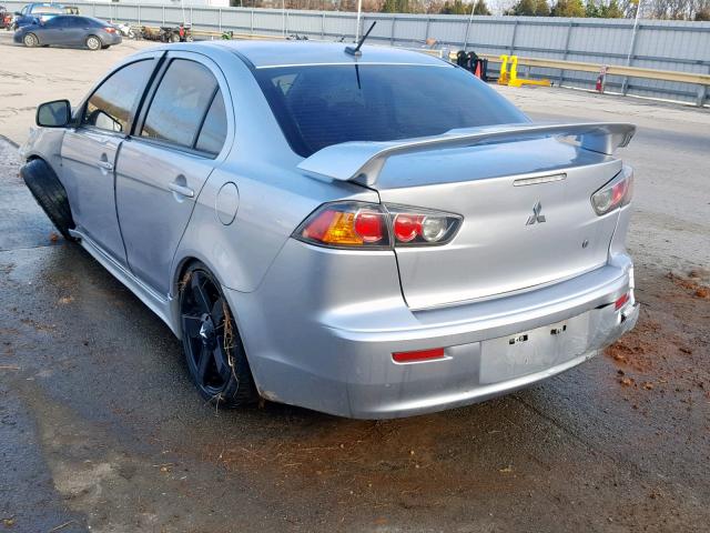 JA32U8FW4AU003130 - 2010 MITSUBISHI LANCER GTS SILVER photo 3