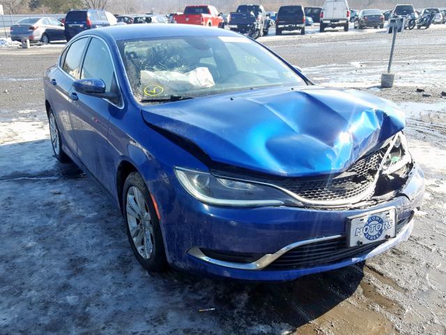 1C3CCCAB1FN692761 - 2015 CHRYSLER 200 LIMITE BLUE photo 1