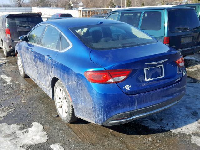 1C3CCCAB1FN692761 - 2015 CHRYSLER 200 LIMITE BLUE photo 3