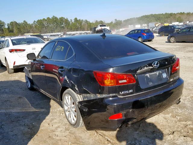 JTHCK262082026575 - 2008 LEXUS IS 250 BLACK photo 3