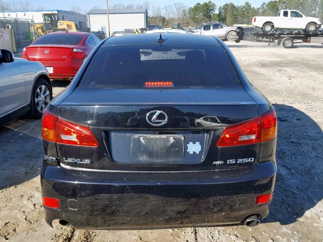 JTHCK262082026575 - 2008 LEXUS IS 250 BLACK photo 9