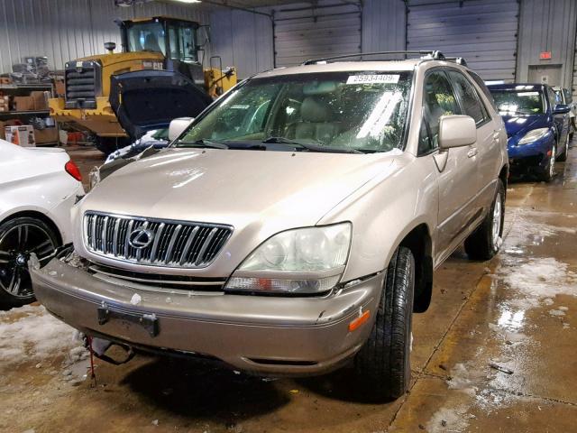 JTJHF10U420274635 - 2002 LEXUS RX 300 GOLD photo 2