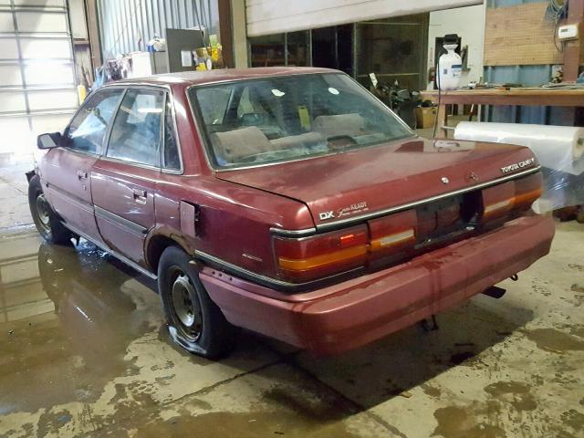 4T1SV21E3MU330080 - 1991 TOYOTA CAMRY DLX 红色 照片 3