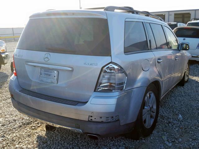 4JGBF71E37A294083 - 2007 MERCEDES-BENZ GL 450 4MA SILVER photo 4