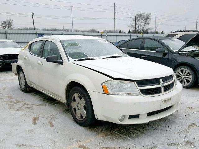 1B3CC4FB1AN173116 - 2010 DODGE AVENGER SX WHITE photo 1