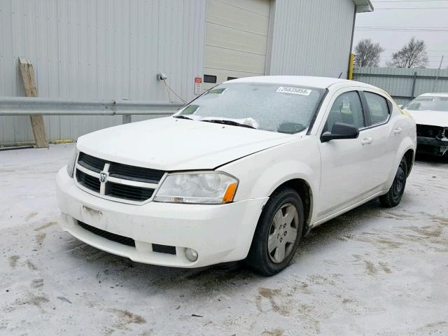 1B3CC4FB1AN173116 - 2010 DODGE AVENGER SX WHITE photo 2