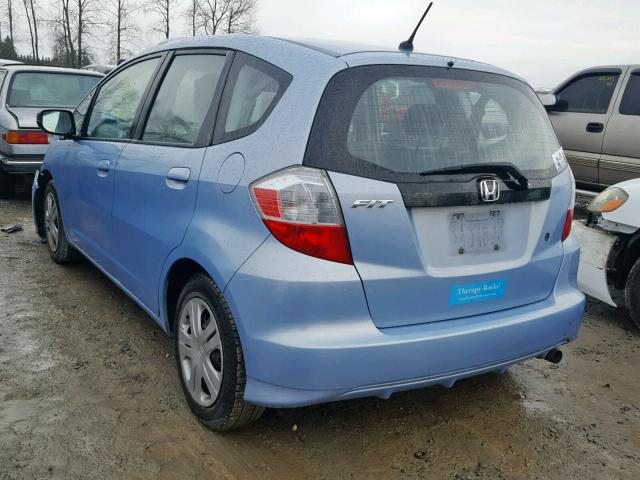 JHMGE8H27AC029790 - 2010 HONDA FIT BLUE photo 3