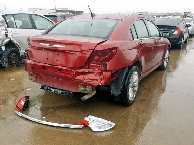 1C3CCBAB6DN685845 - 2013 CHRYSLER 200 LX MAROON photo 4