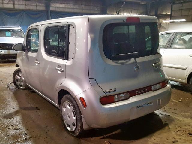 JN8AZ2KR8AT166806 - 2010 NISSAN CUBE BASE SILVER photo 3