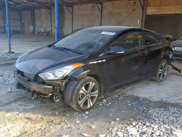 KMHDH6AE6DU007987 - 2013 HYUNDAI ELANTRA CO BLACK photo 2