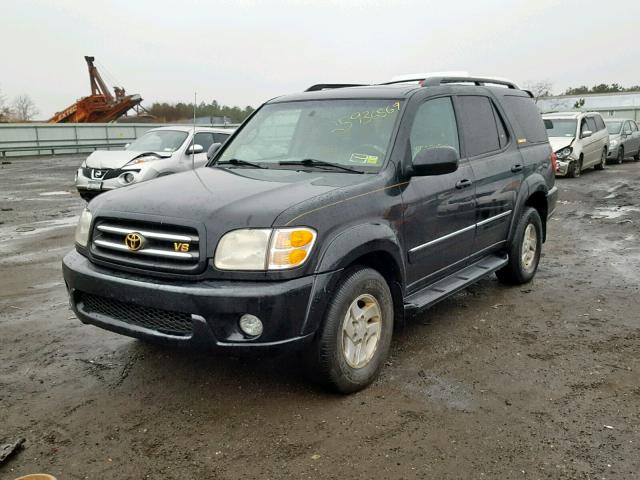 5TDBT48A82S128247 - 2002 TOYOTA SEQUOIA LI BLACK photo 2