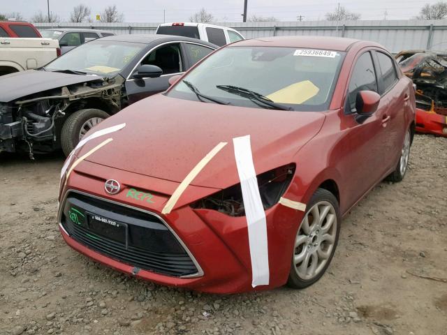 3MYDLBZVXGY119372 - 2016 TOYOTA SCION IA RED photo 2