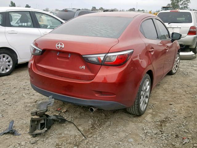 3MYDLBZVXGY119372 - 2016 TOYOTA SCION IA RED photo 4