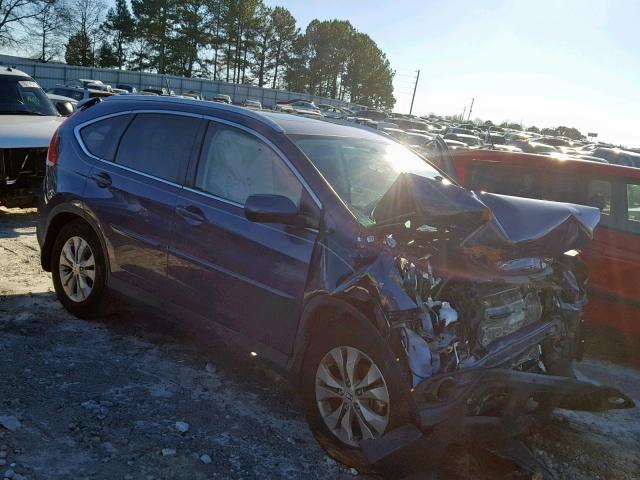 2HKRM4H76EH667542 - 2014 HONDA CR-V EXL BLUE photo 1