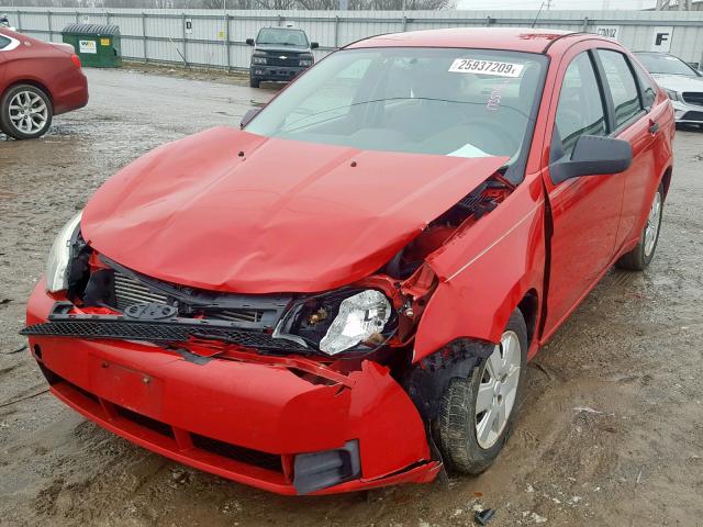 1FAHP34N58W154580 - 2008 FORD FOCUS S/SE RED photo 2