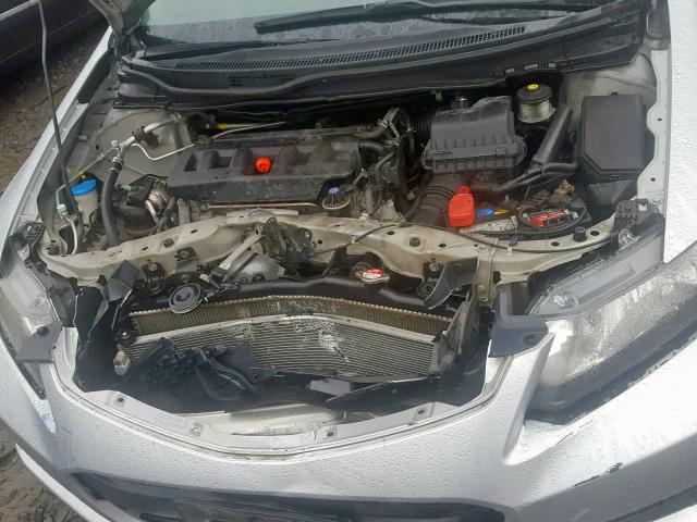 2HGFG3B16CH520007 - 2012 HONDA CIVIC EXL SILVER photo 7