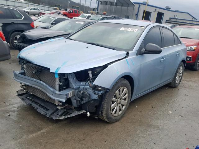 1G1PD5SH0B7244513 - 2011 CHEVROLET CRUZE LS BLUE photo 2