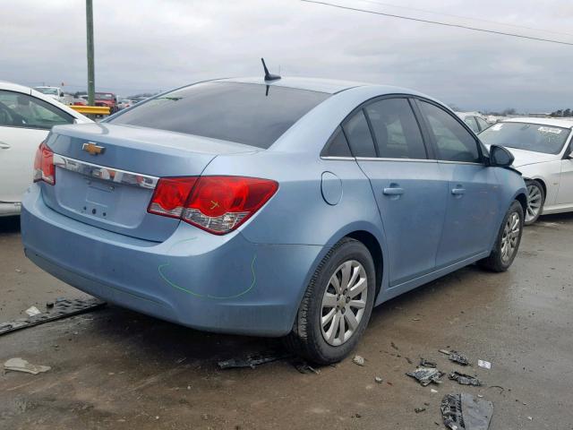 1G1PD5SH0B7244513 - 2011 CHEVROLET CRUZE LS BLUE photo 4