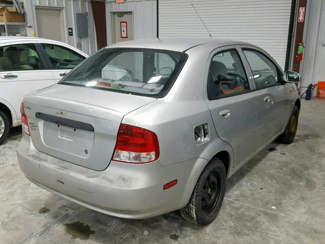 KL1TD52664B151880 - 2004 CHEVROLET AVEO GRAY photo 4