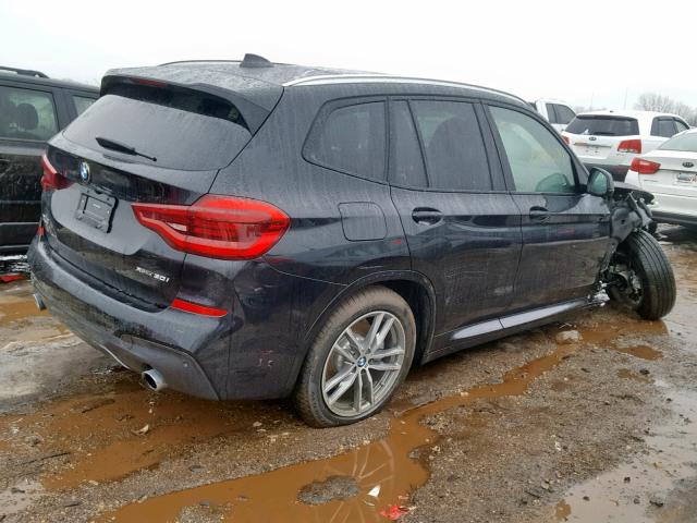 5UXTR9C54KLD91848 - 2019 BMW X3 XDRIVE3 BLACK photo 4