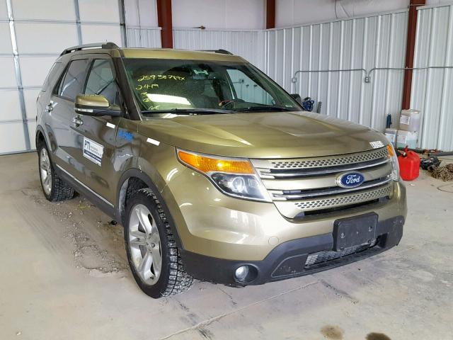 1FM5K8F83DGA80964 - 2013 FORD EXPLORER L GREEN photo 1