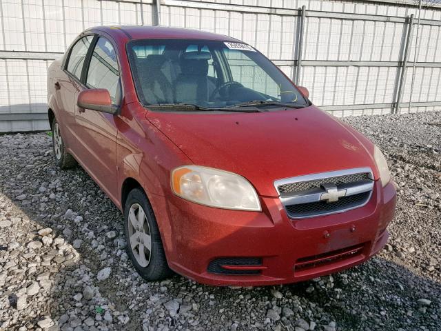 KL1TD56E79B665200 - 2009 CHEVROLET AVEO LS RED photo 1
