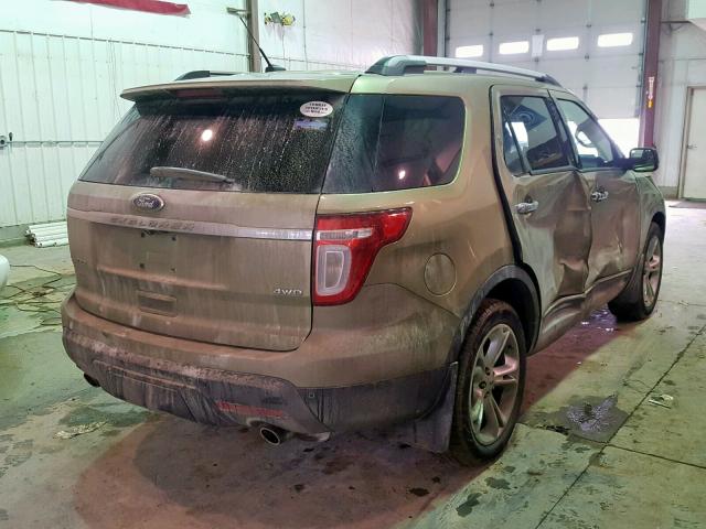 1FMHK8F85CGA83358 - 2012 FORD EXPLORER L GREEN photo 4