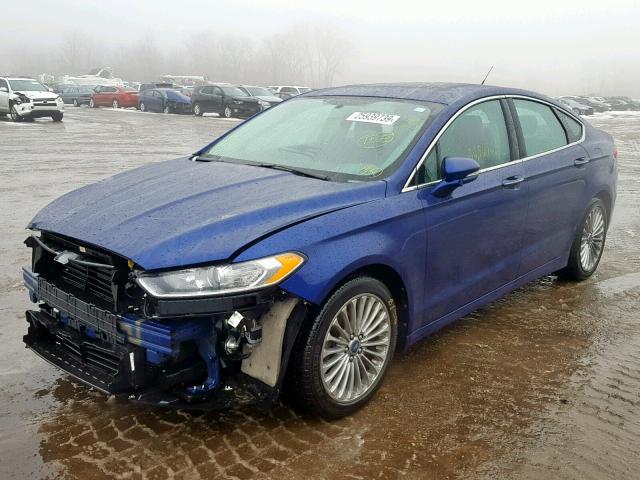 3FA6P0K93DR207639 - 2013 FORD FUSION TIT BLUE photo 2