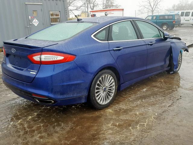 3FA6P0K93DR207639 - 2013 FORD FUSION TIT BLUE photo 4