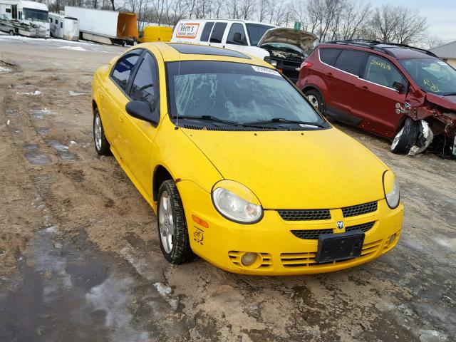 1B3ES76F64D618315 - 2004 DODGE NEON R/T YELLOW photo 1