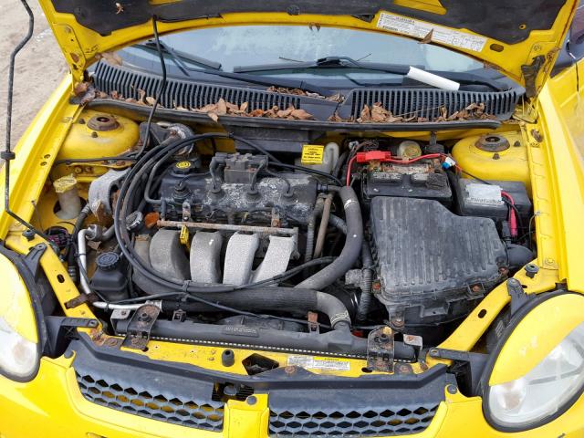 1B3ES76F64D618315 - 2004 DODGE NEON R/T YELLOW photo 7