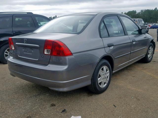 2HGES164X5H587019 - 2005 HONDA CIVIC DX GRAY photo 4