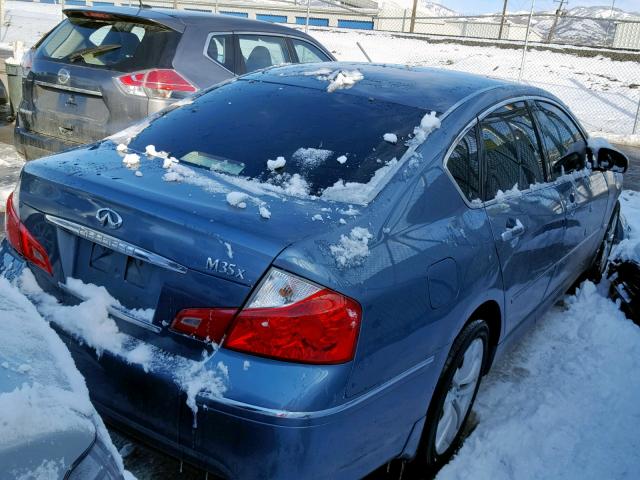 JNKAY01F88M655008 - 2008 INFINITI M35 BASE BLUE photo 4