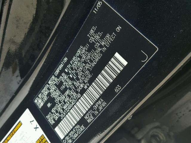 JTLKT324X64057748 - 2006 TOYOTA SCION XB Қара фото 10