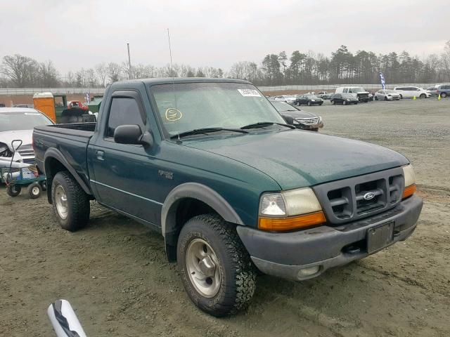 1FTYR11X4WTA74989 - 1998 FORD RANGER GREEN photo 1