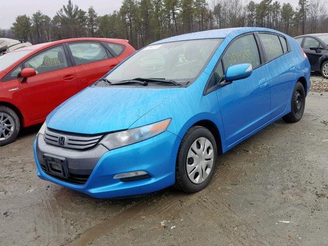 JHMZE2H75AS011103 - 2010 HONDA INSIGHT EX BLUE photo 2