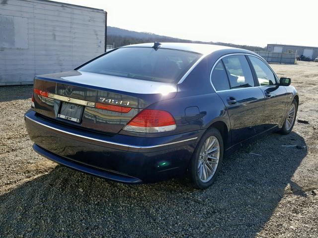 WBAGN63433DR08910 - 2003 BMW 745 LI BLUE photo 4