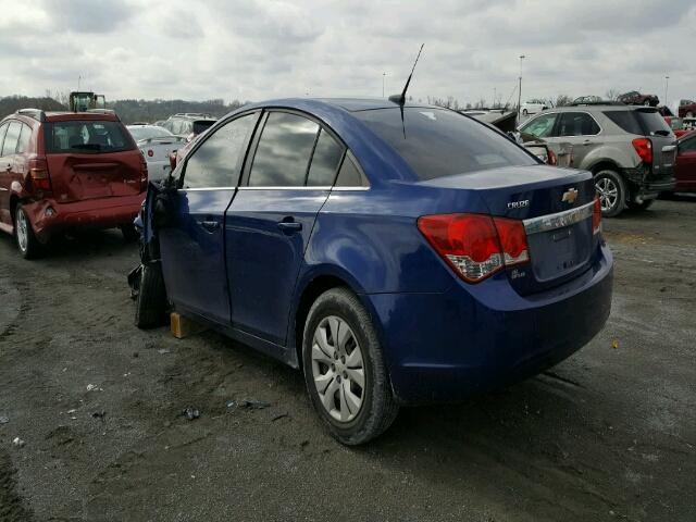 1G1PC5SH7C7310804 - 2012 CHEVROLET CRUZE LS BLUE photo 3