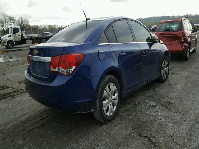 1G1PC5SH7C7310804 - 2012 CHEVROLET CRUZE LS BLUE photo 4