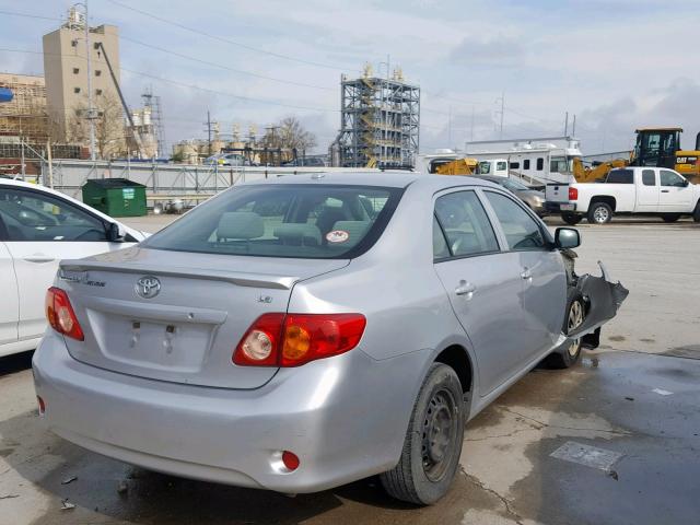 JTDBL40E09J003653 - 2009 TOYOTA COROLLA/LE SILVER photo 4