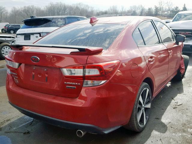 4S3GKAK65H3600037 - 2017 SUBARU IMPREZA SP RED photo 4