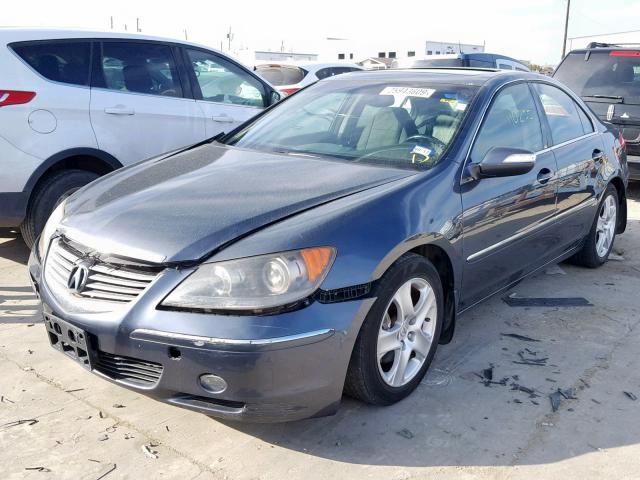 JH4KB16555C005856 - 2005 ACURA RL BLACK photo 2