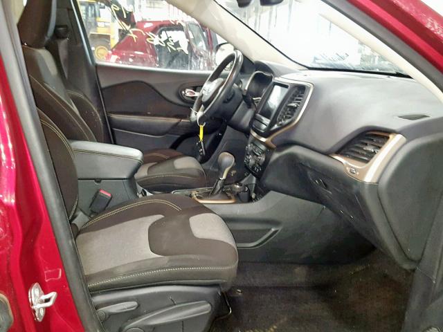 1C4PJMCB8EW248324 - 2014 JEEP CHEROKEE L RED photo 5