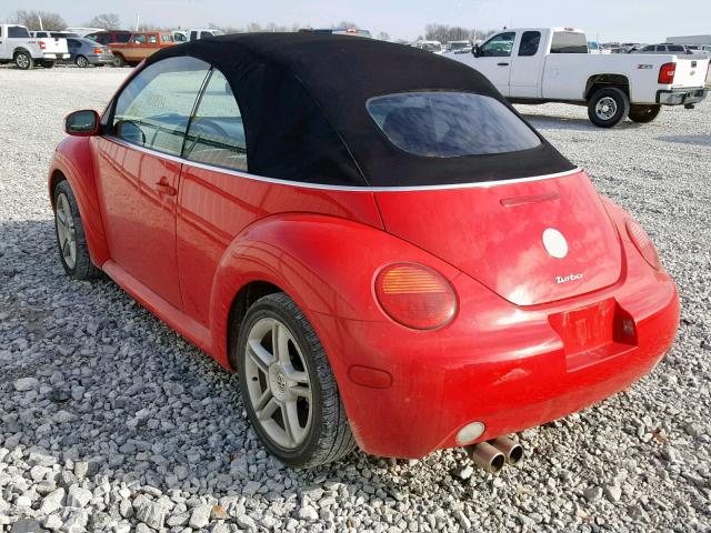 3VWCD31Y54M334564 - 2004 VOLKSWAGEN NEW BEETLE Qırmızı foto 3