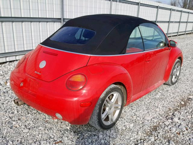 3VWCD31Y54M334564 - 2004 VOLKSWAGEN NEW BEETLE Qırmızı foto 4