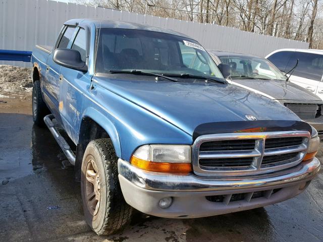 1B7HG48N62S615407 - 2002 DODGE DAKOTA QUA BLUE photo 1