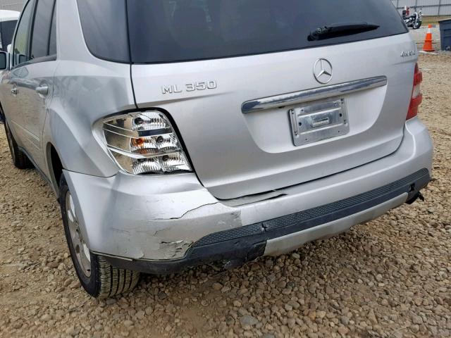 4JGBB86E17A216721 - 2007 MERCEDES-BENZ ML 350 SILVER photo 9