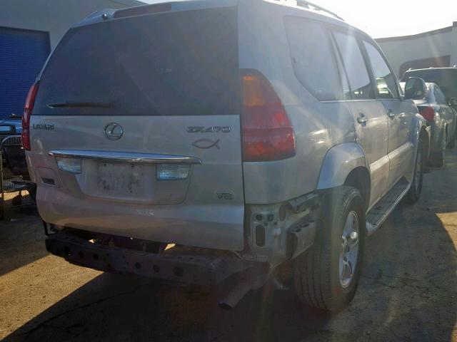 JTJBT20X130012586 - 2003 LEXUS GX 470 SILVER photo 4