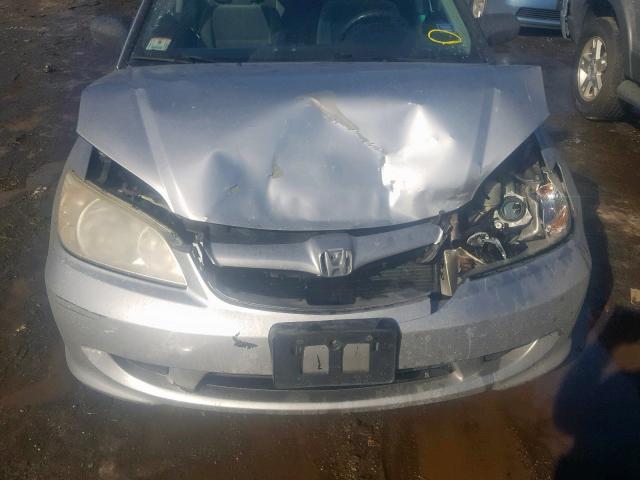 2HGES16395H618820 - 2005 HONDA CIVIC DX V SILVER photo 7