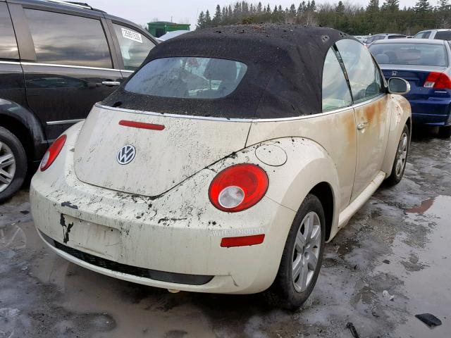 3VWRF21Y57M414675 - 2007 VOLKSWAGEN NEW BEETLE Кремовый фото 4